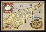 Map of the Island of Cyprus Poster von Abraham Ortelius