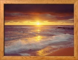 Sunset Cliffs Beach on the Pacific Ocean at Sunset, San Diego, California, USA Ingelijste fotodruk van Christopher Talbot Frank
