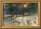 La journée d'hiver raccourcie Estampe encadrée par Joseph Farquharson