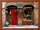 Bicycle Parked Outside Historic Food Store, Siena, Tuscany, Italy Framed Photographic Print by John Elk III