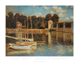 Bridge at Argenteuil Posters by Claude Monet