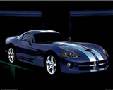 Dodge Viper Blue Car Art Print Poster Photo