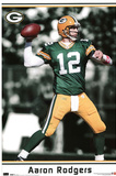 Green Bay Packers Aaron Rodgers Sports Poster Print Print