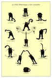 French Caractere Le Chat Domestique Art Print Poster Print