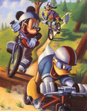 Mickey Mouse and Friends Biking Poster