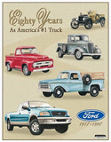 Ford Pickup Trucks 80 Year 1917-1997 Tribute Tin Sign