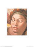 Detail of the Nude Figure Above the Cumaen Sibyl Print by Michelangelo Buonarroti 
