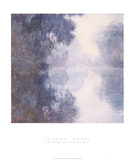 Seine at Giverny Mist Prints by Claude Monet