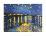 Vincent van Gogh Starry Night Over the Rhone Art Print Poster Posters