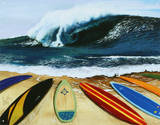 Surfing Wait Your Turn Tin Sign