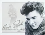 Elvis Presley Sun Never Sets on a Legend Tin Sign