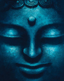 Blue Buddha (Face) Art Poster Print Prints
