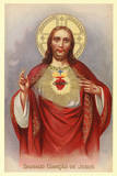 Sacred Heart of Jesus Christ POSTCARD religious RARE Prints