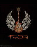Free Bird (Guitar, Lyrics) Music Poster Print Print
