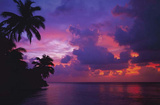 Maldive Mood (Tropical Sunset) Art Poster Print Posters