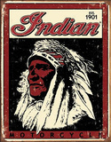 Indian Motorcycle 1901 Logo Tin Sign