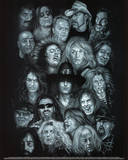 Metal Heroes (Ozzy Scott Ian Metallica Lemmy David Lee Roth Van Halen Led Zeppelin) Poster Prints