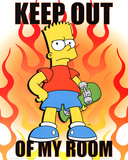 The Simpsons Keep Out Of My Room Bart Simpson TV Poster Print Posters