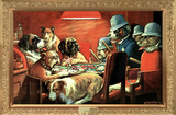 C. M. Coolidge (Pinched with Four Aces, Dogs Playing Poker) Art Poster Print Posters