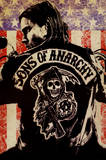 Sons of Anarchy Logo Flag TV Poster Print Posters
