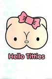 Hello Titties (Boobs) Art Poster Print Posters