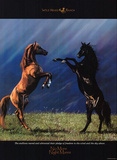 No More Night Mares Horses on Prarie Art Print Poster Posters