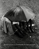 M.I.L.K. (Friends Under Umbrella) Art Poster Print Poster