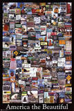 America the Beautiful (Collage) Art Poster Print Prints