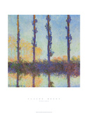 Les peupliers Posters par Claude Monet
