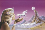 Unicorn Princess (Fantasy Art) Poster Print Photo