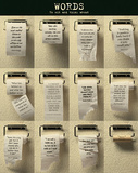Words (On Toilet Paper, Motivational) Art Poster Print Posters