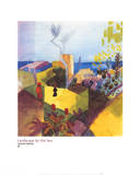 Landscape by the Sea Print by Auguste Macke