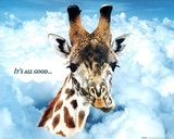 Giraffe (It's All Good) Art Poster Print Prints