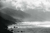 Big Sur, California (Coast, B&W) Art Poster Print Print