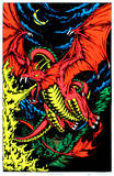 Fire Dragon Blacklight Poster Print Prints