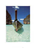 Boat in Maya Bay, Phi Phi Island Art by Rob Gage