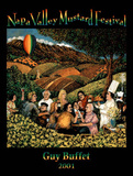 Guy Buffet Original 2001 Napa Valley Mustard Festival Art Print Poster Posters