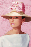 Audrey Hepburn (Pink Hat) Movie Poster Print Posters