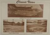 Classic Views Ebbets Field Polo Grounds Yankee Stadium Sports Poster Print Posters