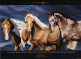 No More Night Mares (3 Horses) Art Poster Print Poster