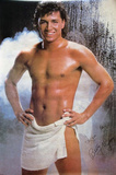 Male Pin-Up, Billy Hufsey In Shower, Photo Print Poster Poster