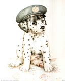 Debbie Cook Dalmatian Police Pup Art Print Poster Posters
