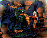 Dan McManis (Dragon & Girl) Art Print Poster Poster