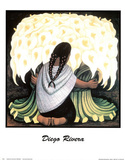 Diego Rivera The Flower Seller Art Print Poster Posters