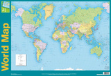 Laminated World Map Educational Chart Poster Print Posters