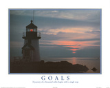 Goals Motivational Lighthouse Art Print POSTER quality Prints