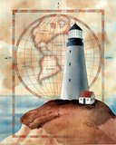 Lighthouse Atlantic Ocean Art Print Poster Poster