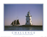 Challenge Motivational Lighthouse Art Print POSTER Prints