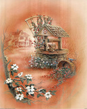 Wishing Well (Bluebirds) Art Print Poster Posters