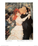 Auguste Renoir (Dance At Bougival) Art Print Poster Prints